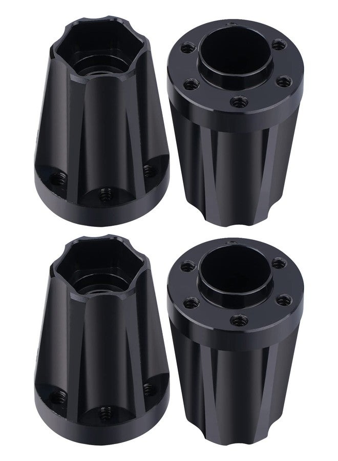 DJX 4pcs 12mm Hex Aluminum 1.9" or 2.2" Wheel Hub Extension Adapter for 1/10 RC Crawler Axial SCX10 TRX4 D90 (18mm Extension) - Image 1